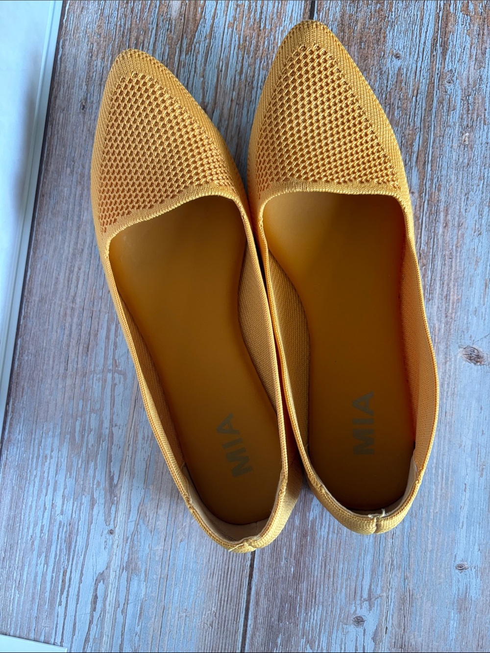 Mia Mustard Pointed-toe Flats - Picture 3 of 4
